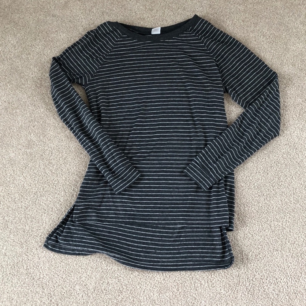 Striped long sleeve top